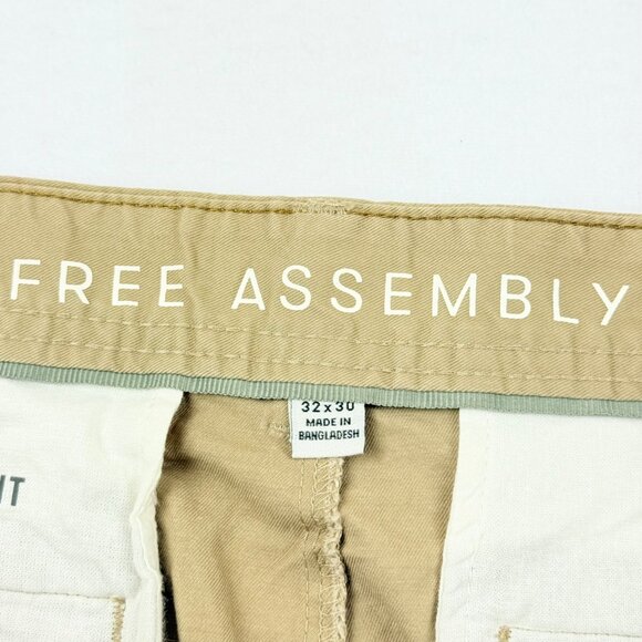 Free Assembly Men's Everyday Tapered Stretch Core Kelp Tan Chino Pants 32x30 NWT - Picture 5 of 11